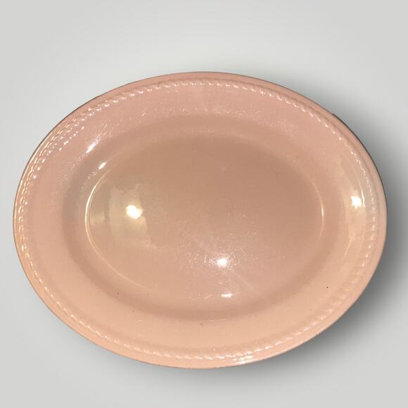 Vintage Homer Laughlin Kraft-Pink 11 1/2" Serving Platter Deep Dish Made In Usa - Picture 1 of 2